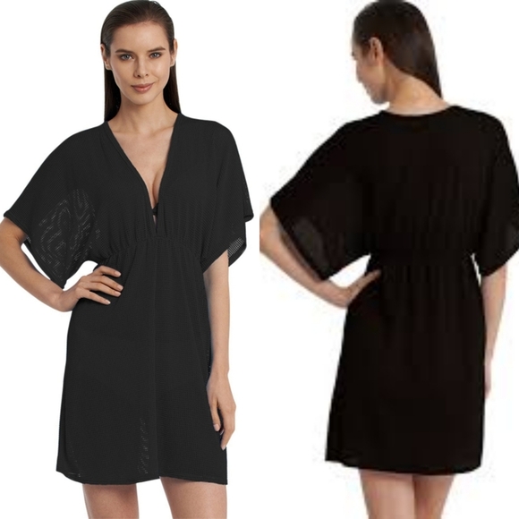 Jordan Taylor Gofret Dolman Sleeve V-Neck Swim Coverup size small - Picture 1 of 14